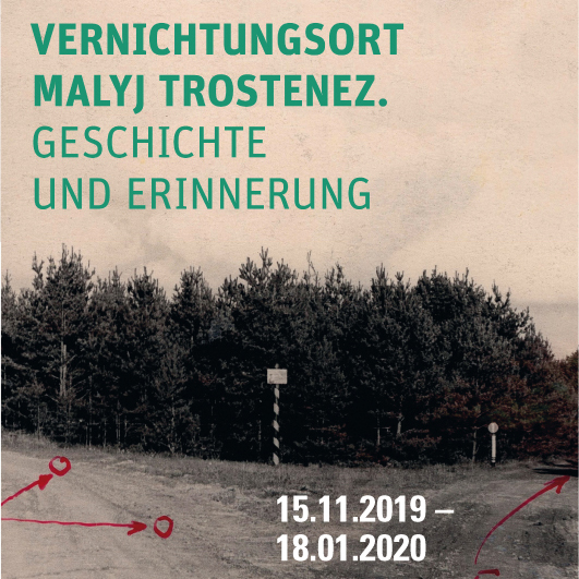 Ausschnitt des Plakats zur Malyj-Trostenez-Ausstellung in Osnabrück (Grafik: IBB Dortmund / Minsk & Stiftung Denkmal)