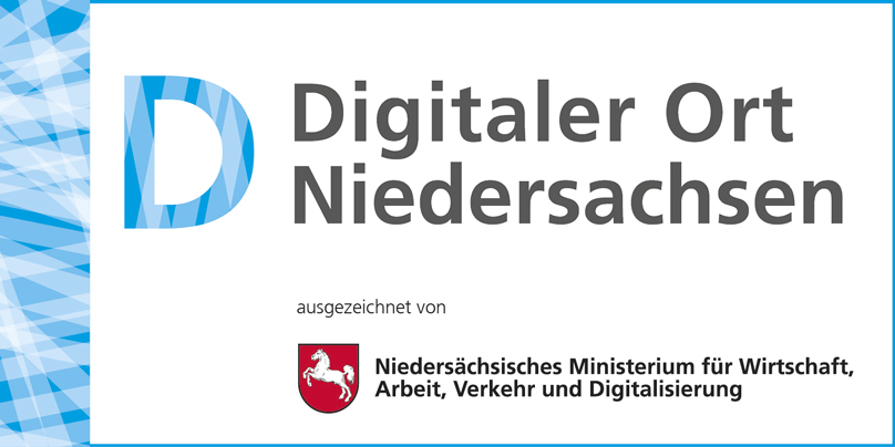 Logo Digitaler Ort Niedersachsen, Digitalagentur Niedersachsen im Auftrag des Niedersächsischen Ministeriums für Wirtschaft, Arbeit, Verkehr und Digitalisierung